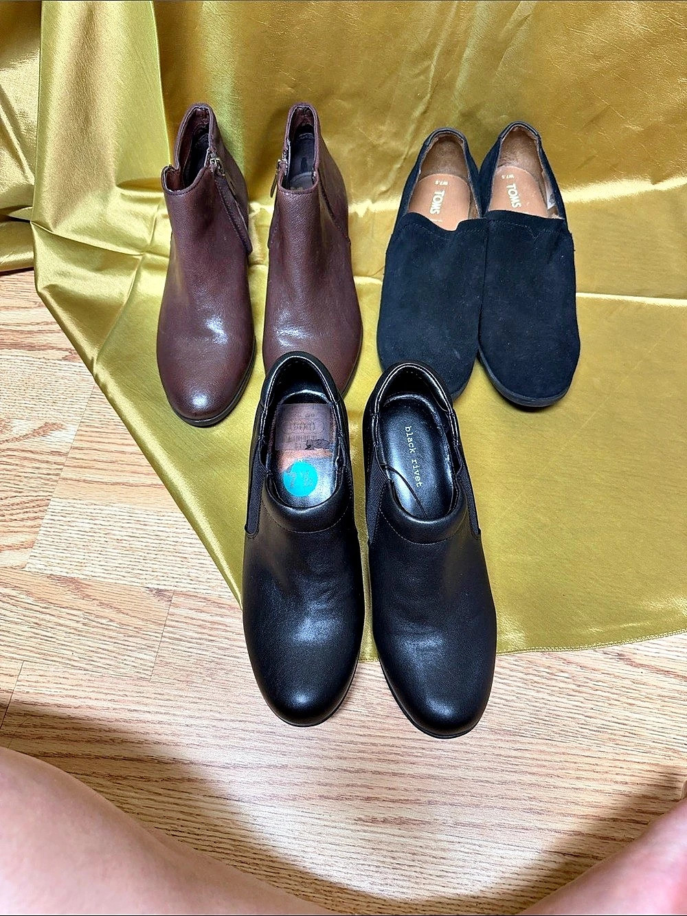 TOMS Ankle Boots in Black & Brown